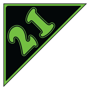 Angle Year Sticker Green Black 21